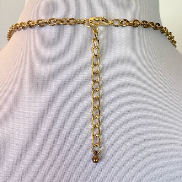 Blue and Peach Statement Necklace - Picture 4 of 4